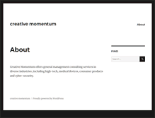 Tablet Screenshot of creativemomentum.com